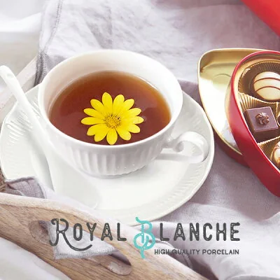 Royal Blanche ティーカップ＆ソーサー 美濃焼 しのぎ