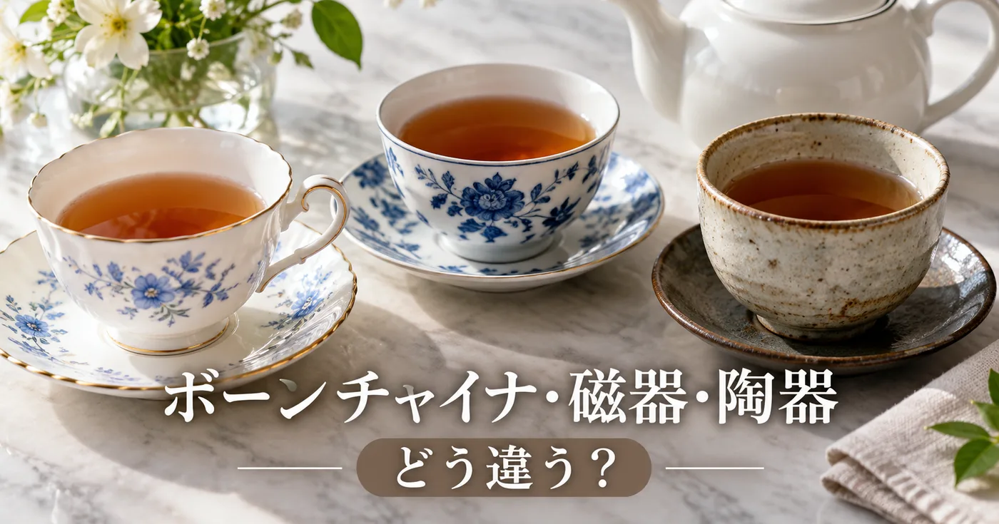 ボーンチャイナ・磁器・陶器はどう違う？ティーカップ素材の基礎知識
