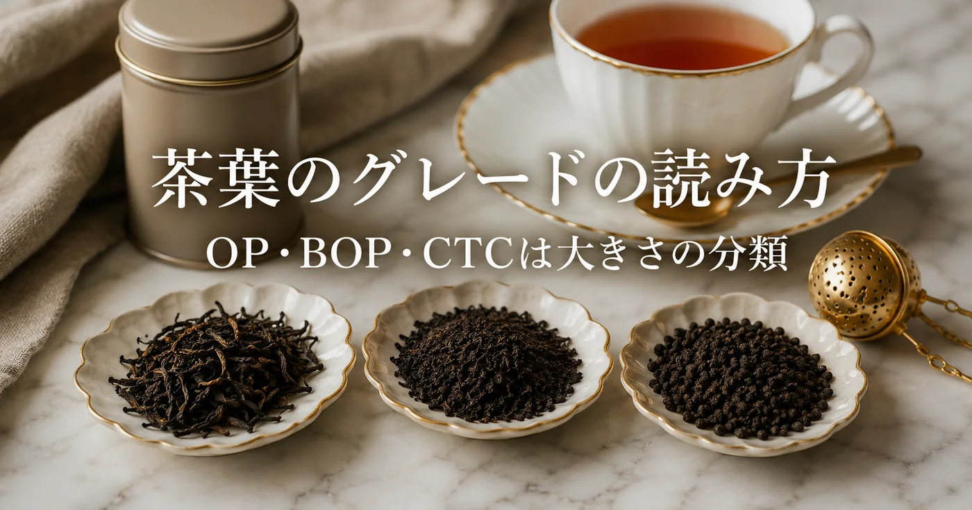 茶葉のグレードの読み方｜OP・BOP・CTC・ファニングスの意味と抽出時間の目安