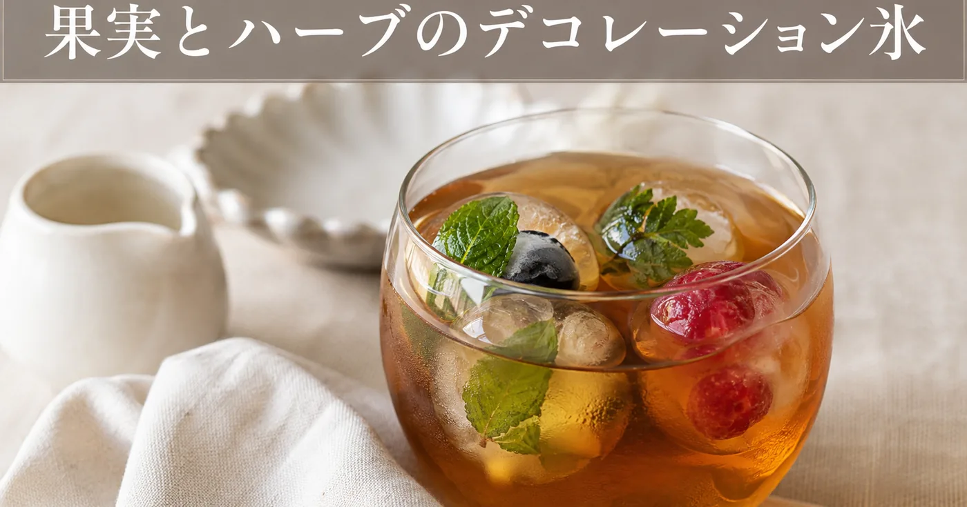 フルーツ＆ハーブを凍らせた「デコレーション氷」でアイスティーを華やかに
