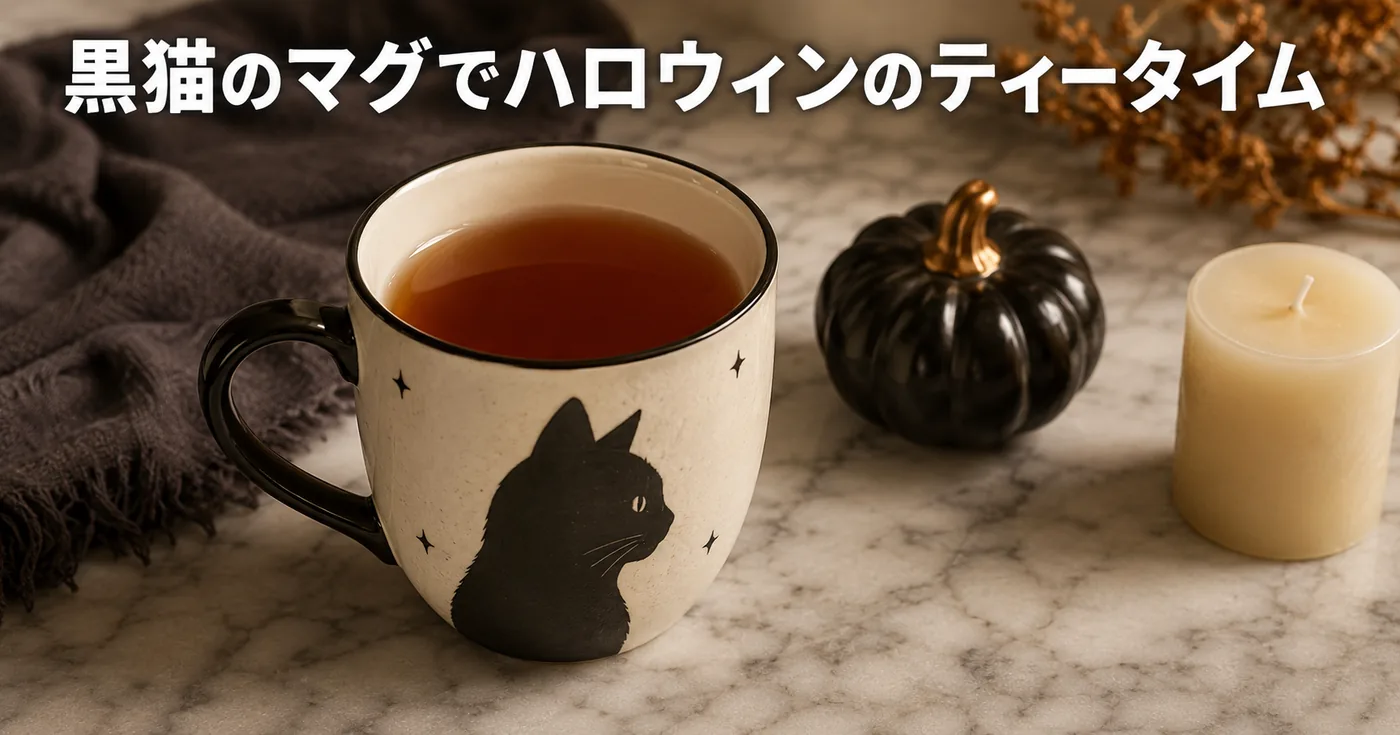 ハロウィンのティータイムに映える黒猫モチーフのマグカップ3選