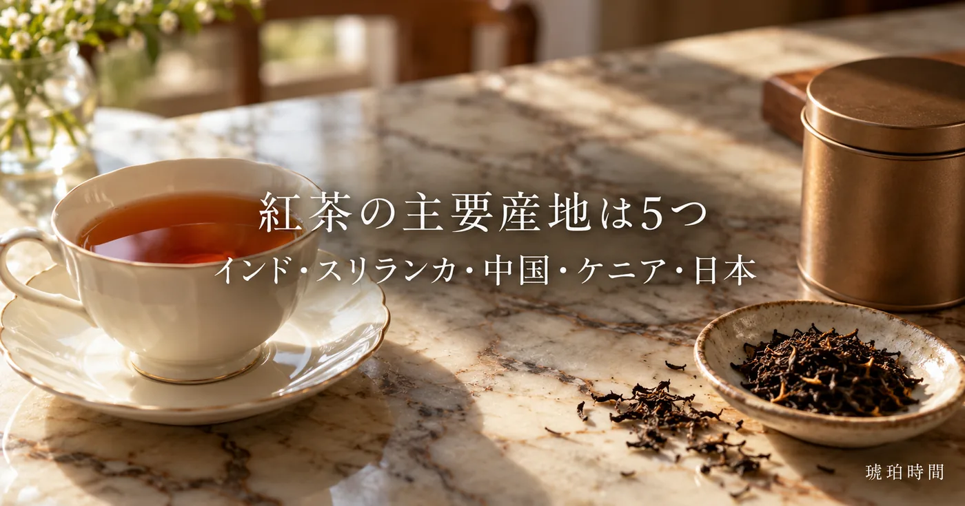 紅茶の種類と産地の地図｜主要産地と代表銘柄をひと目で