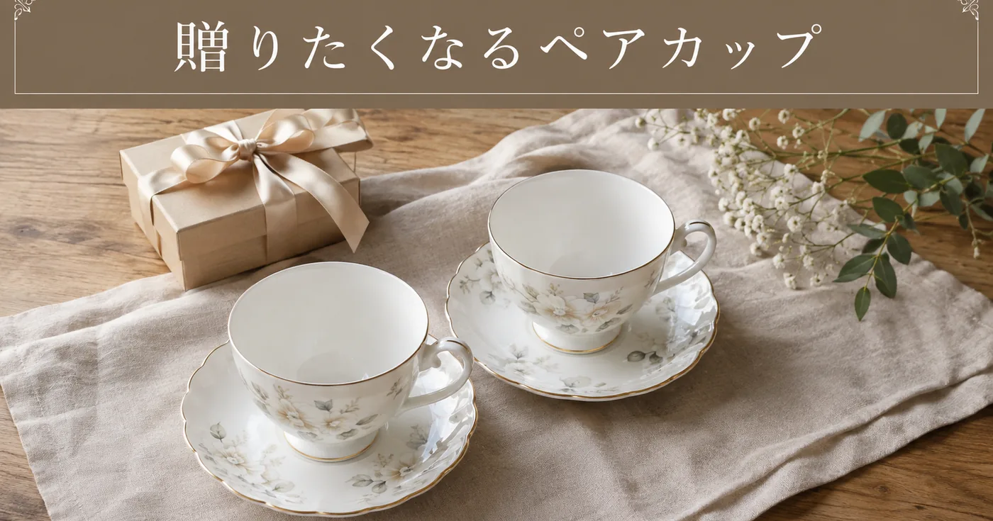 誕生日・結婚祝いに喜ばれるペアカップ&ソーサー比較