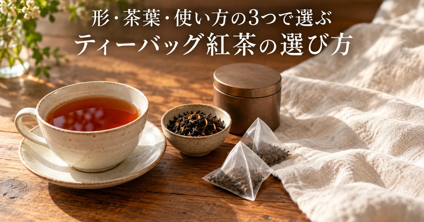 ティーバッグ紅茶の選び方と美味しい淹れ方｜形・茶葉・使い方で選ぶ3タイプ