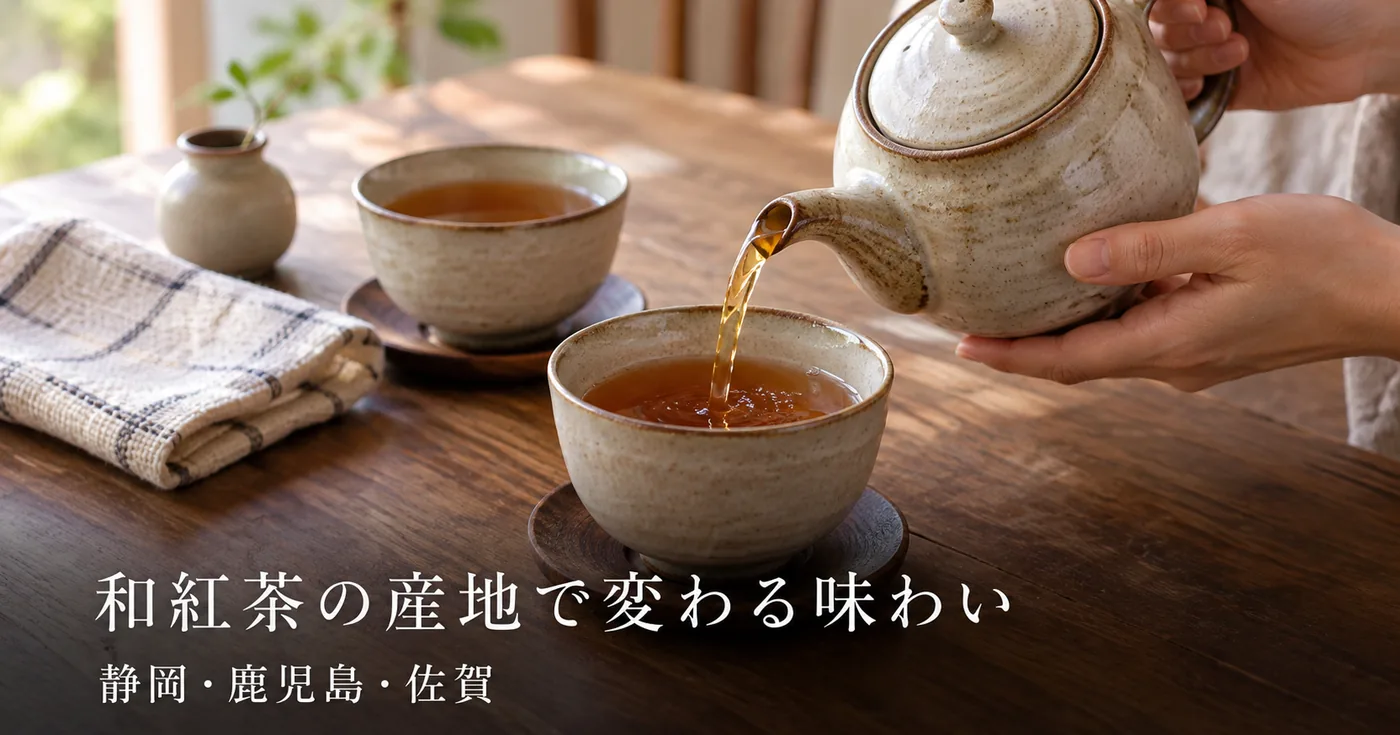 和紅茶の主な産地｜静岡・鹿児島・佐賀（嬉野）で変わる味わいの違い